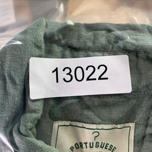 Portuguese Flannel Linen Shirt Men Extra Large Green Button Up Old Money